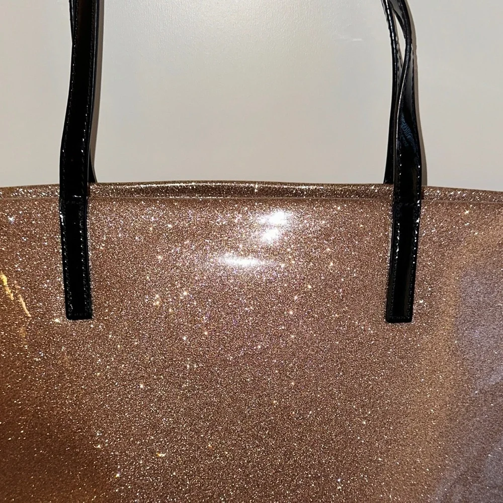 Kate Spade Rose Gold Sparkle Bon Shopper Tote